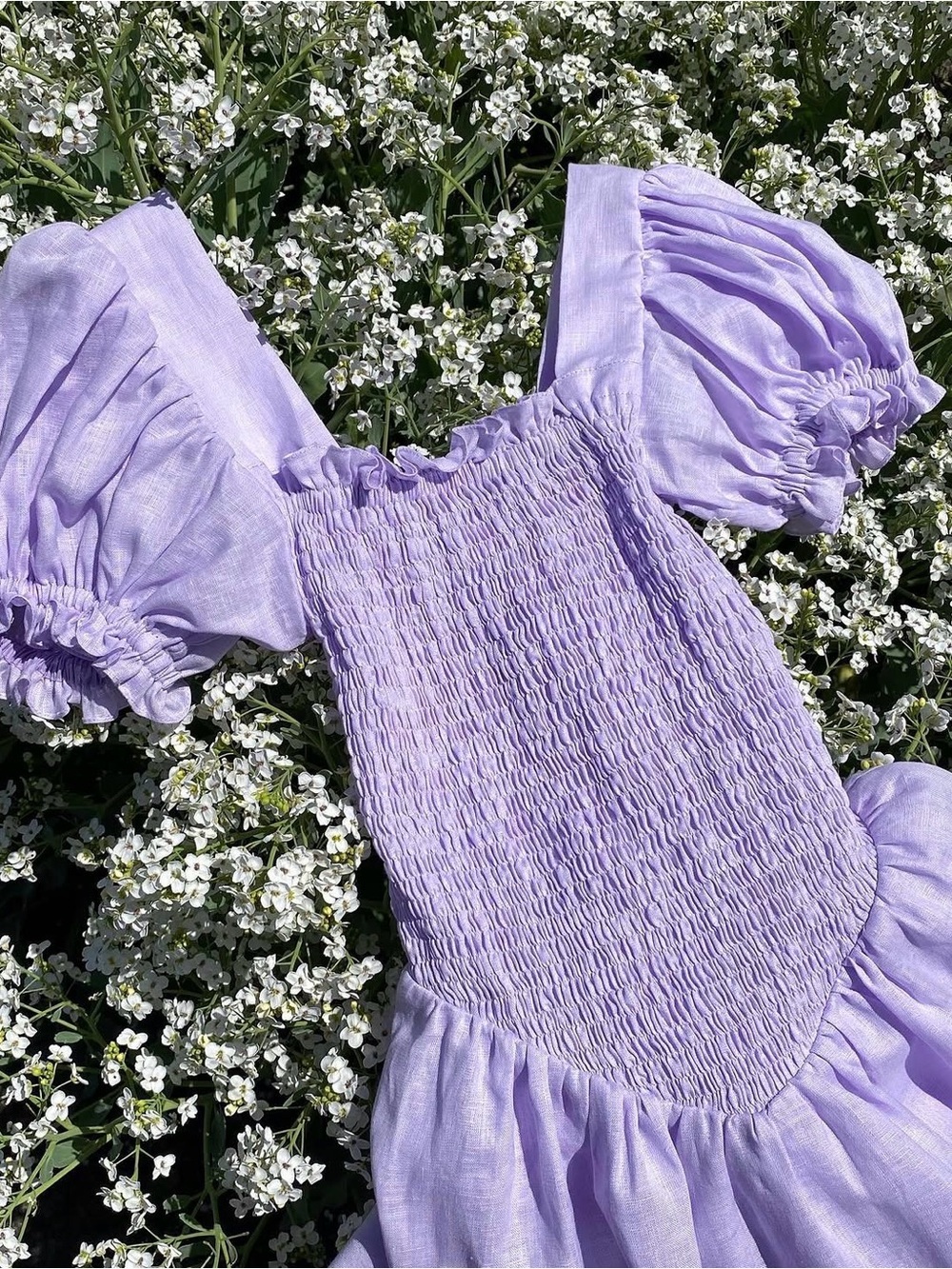 NWT Sleeper Belle Linen Dress - Lavender - Size S
